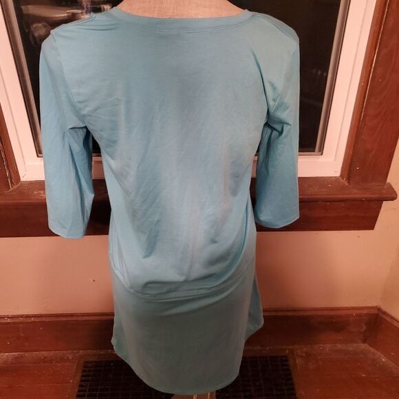 Soft Surroundings blue easy knit coverup dress Sma - Picture 2 of 5